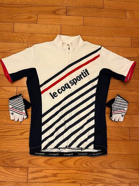 ### le coq sportif ルコック スポルティフ サイクルジャージ グローブセット Lサイズ ###