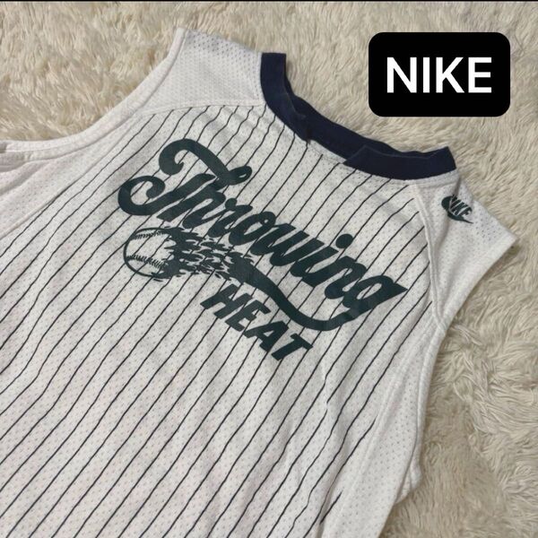 【週末限定価格】希少!00s スポユニ NIKE タンク ピチT y2k ストリート メッシュ