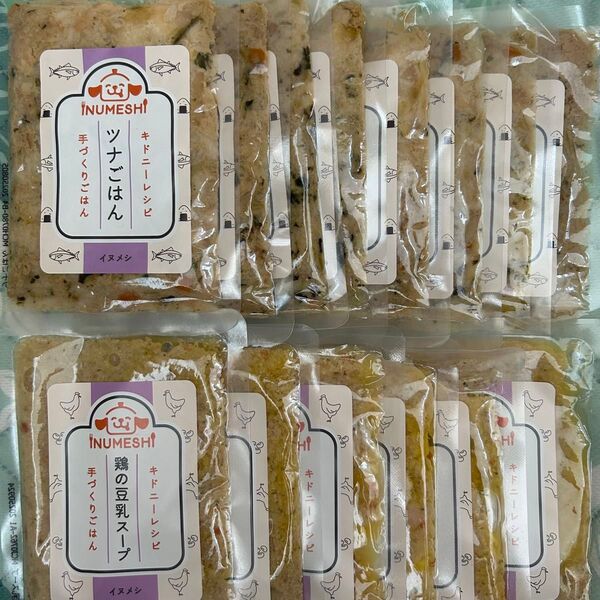 INUMESHI キドニーレシピ ツナごはん 鶏の豆乳スープ 14パック まとめ売り