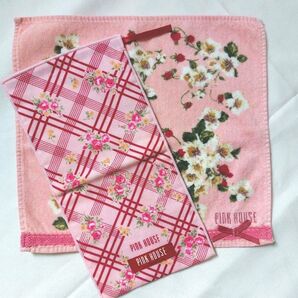 お値下げ PINK HOUSE ハンカチとタグ付き未使用きんちゃくチーフ