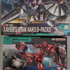 HG 未組立 赤いガンダム エグザベ専用ギャン ハクジ装備 2点セット GQuuuuuuX ジークアクス ガンプラ 新品未開封