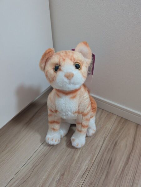 リアルアニマル 猫お利口ぬいぐるみ ネコ ぬいぐるみ 茶トラ