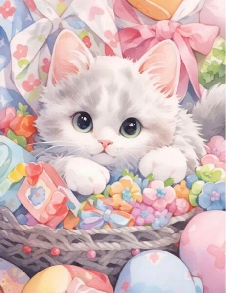 人気 商品 ALL フェアリーダストビーズ ダイヤモンドアート キット ギフト 猫 シリーズ⑤