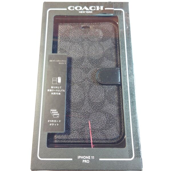Coach iphone11 ケース Pro ブックタイプケース ブラック