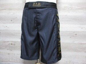 新品★M/L 78cm FAB 水着 海水 海パン 私服 水陸両用 サーフ ボード ショーツ ショート ハーフ パンツ メンズ 未使用 黒 ジグザグ柄 G-4