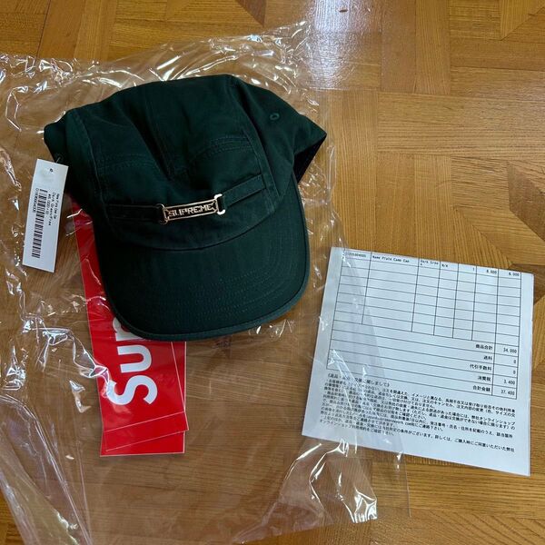 新品未使用タグ付きSupreme Name Plate Camp Cap キャップ CAP 帽子