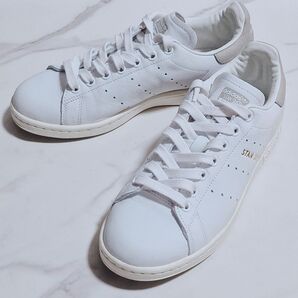 【良品】 アディダス スタンスミス 金ロゴ ホワイト グレー 23.5cm adidas STAN SMITH