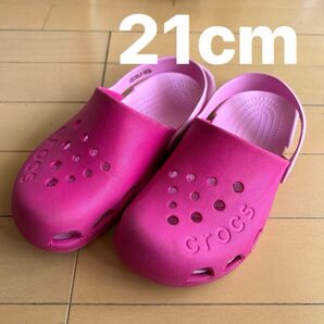 クロックス 21cm サンダル キッズ ピンク 女の子 ジュニア