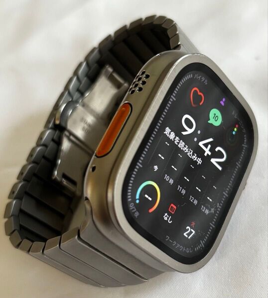 Apple Watch Ultra 第1世代バッテリー容量100% 同色フェイスカバー スチールブレスレット 付き 付属品一部変更