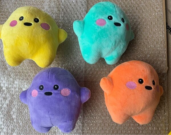 大阪・万博 ドイツ館 サーキュラーぬいぐるみ フルコンプ 大4 小4 計8個セット ターコイズ パープル オレンジ イエロー