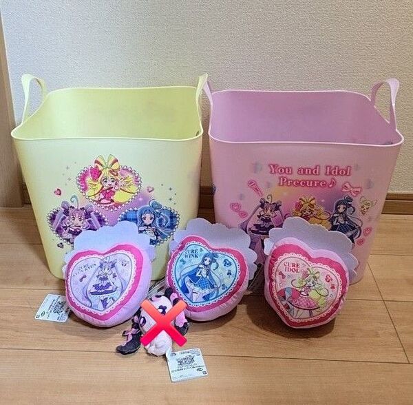 【新品タグ付】キミとアイドルプリキュア♪ ランドリーバスケット ぬいぐるみポーチ 5個セット