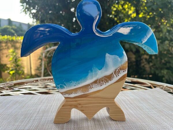 レジンアート海(琉球松、ウミガメ)
