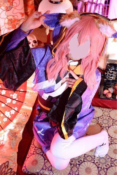 ウィッグと耳・尻尾付き!玉藻前 コスプレ衣装フルセット 忠犬待ったなし