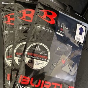 BURTLE バートル 半袖ポロシャツ 春夏用 105 3 ネイビー LL 3枚まとめ