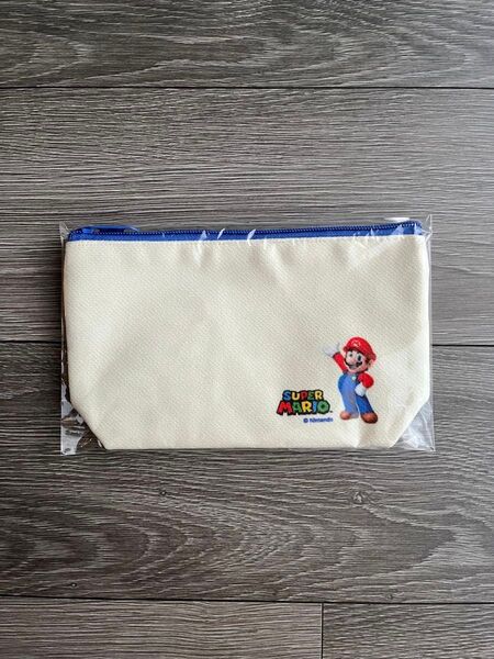 未使用品 マリオ 通帳ポーチ ペンケース 文房具 鉛筆 グッズ 小物入れ 小銭入れ マルチ