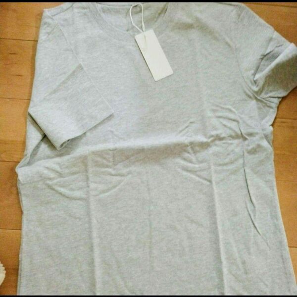 Tシャツ グレー Мサイズ メンズ クルーネック 肌着 下着 Tシャツ 半袖 カットソー 春夏 リネン ティーシャツ はんそで