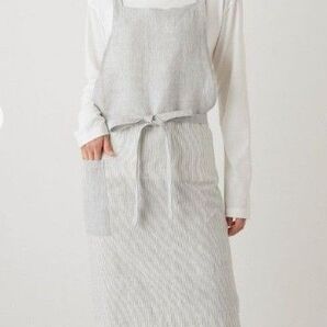 アフタヌーンティー リネンエプロン グレー