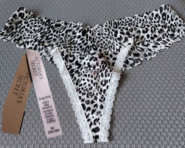 Victoria's Secret パンティ ショーツXS Tバック ヒョウ柄 レオパード レースショーツ