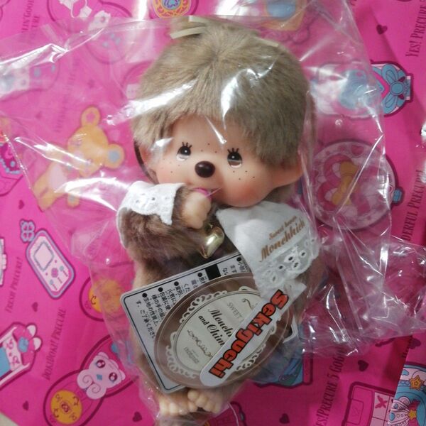 新品未開封 スウィートブラウンモンチッチの女の子 ぬいぐるみ Sサイズ モンチッチ