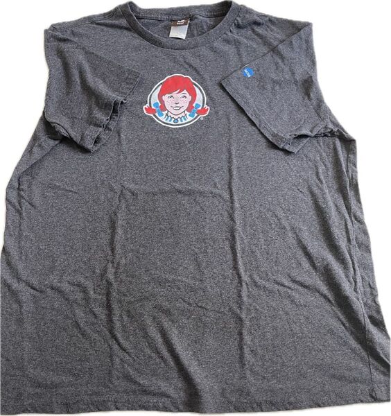 ウェンディーズ 企業コラボ Tシャツ キャラT フェードTシャツ XL US古着