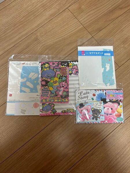 レターセット 便箋 まとめ売り アニマル モンスター キャッツ