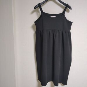 キャミソールワンピース 黒JUNIOR COLLECTION