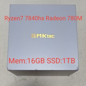 未使用品 GMKtec K6 MEM:16GB SSD:1TB Ryzen7 7840hs Radeon780M搭載