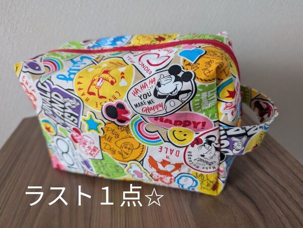 No.6 大きめボックスポーチ ディズニー ハンドメイド