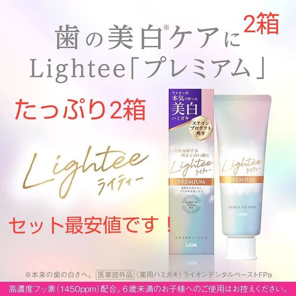 ライティー ハミガキ プレミアム シトラスティーミント 100g×2本