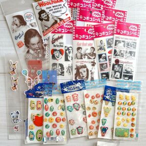 まとめ売り シール ステッカー レトロ 当時物 女の子 男の子 クラシカル ぷくぷく 動物 ※新品、中古混ざっています