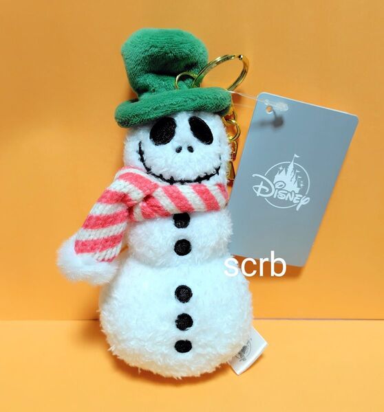 ディズニーストア ジャック プラッシュキーチェーン 雪だるま ナイトメアビフォアクリスマス ジャックスケリントン ディズニー