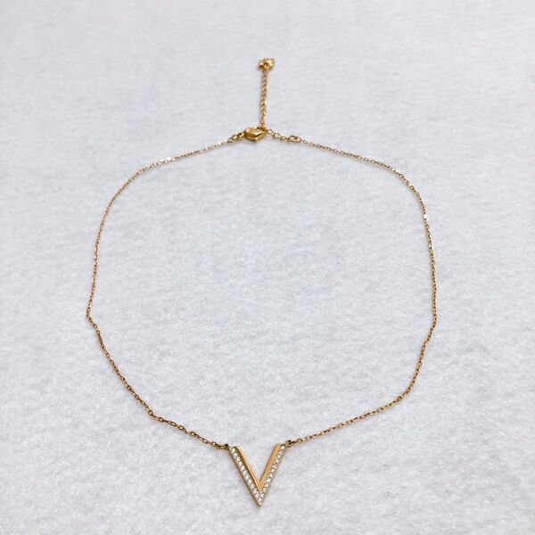 極美品スワロフスキー Swarovski Delta ネックレス ゴールド パヴェ 5140123