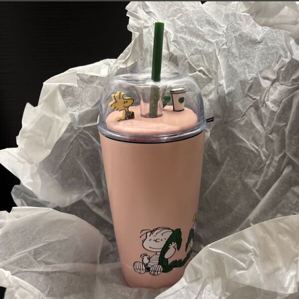 スターバックス スヌーピー スタバ PEANUTS SNOOPY ピンク タンブラー 水筒 ピーナッツ Starbucks