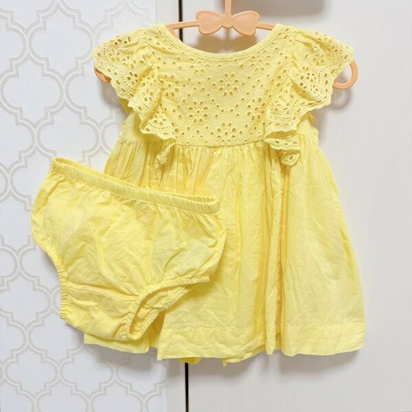 【 美品 】baby GAP 黄色 セットアップ ワンピース 女の子 70cm