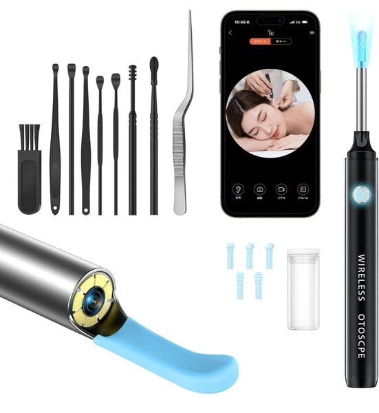 耳かき カメラ付き 耳かき2000万画質 耳掃除 イヤースプーン IP67防水 耳掻きカメラ 耳垢除去 耳垢クリーニング 耳のケア