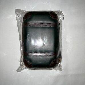 GLOBE-TROTTER トラベルポーチ 深緑×茶色 新品・未使用
