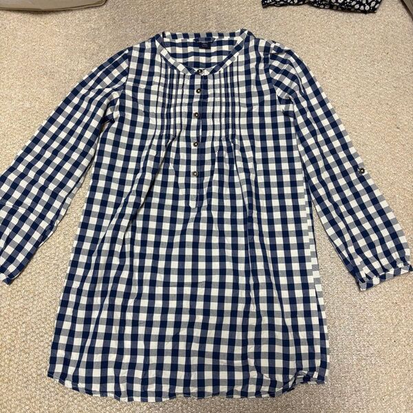 GAP ギャップ 子供服 150cm 女の子 チェック チュニック ワンピース 長袖