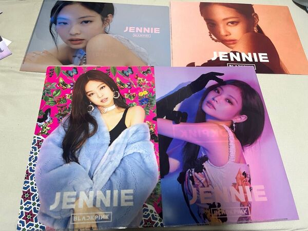 BLACKPINK JENNIE ジェニ クリアファイル 4枚 ブラックピンク ブルピン