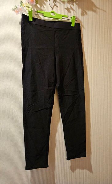 大きいサイズ ストレッチ レギンスパンツ ブラック LL