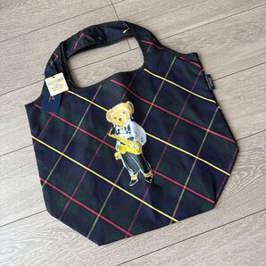 POLO RALPH LAUREN エコバッグ チェック柄 ショッピングバッグ 折りたたみ