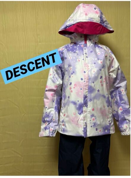 デサント 160 スキーウェア スキーウエア DESCENT 子供 上下セット 女の子