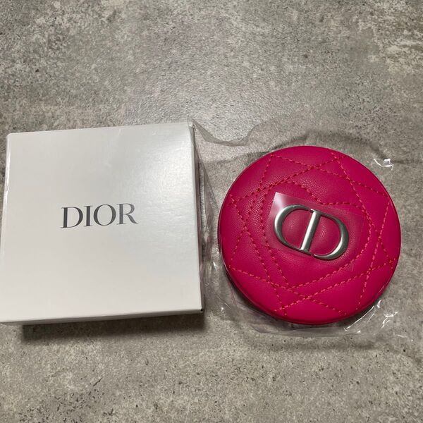 Dior ノベルティ キルティング 手鏡 コンパクト ダブルミラー ピンク ディオール 鏡 ディオール