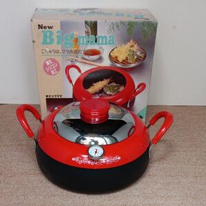 New Big mama 天ぷら鍋&ステーキパン27cm(温度計付き)