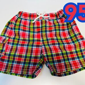 おしゃれな男の子用水着パンツ♪95サイズ / チェック柄!