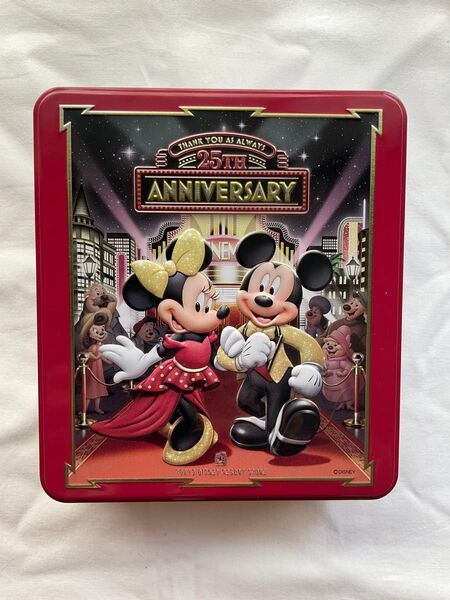 ミッキー&ミニー クッキー スクエア缶入り 東京ディズニーリゾート店25周年記念