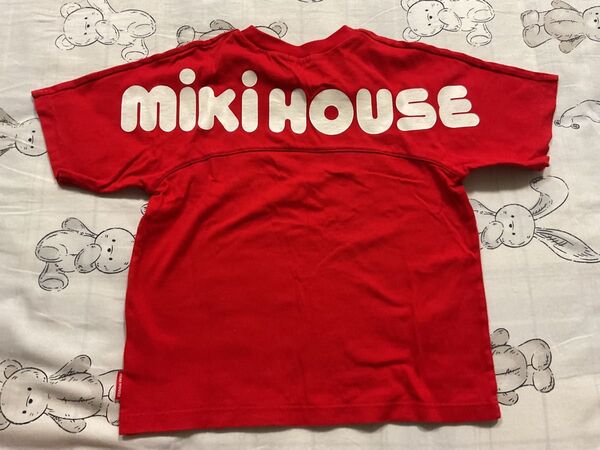 ミキハウス 大人気 イエロー ロゴTシャツ 100サイズ 兄弟 姉妹 親子 リンクコーデ おそろい半袖 カラバリ キッズ