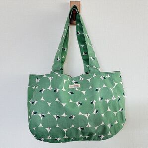 ハンドメイド ラウンドトートバッグ 北欧風