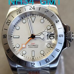 (未使用)タンドリオ ノーロゴ 国産NH34 ムーヴメントGMT サファイア グライドロック 高品質