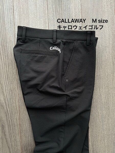 新品 CALLAWAY キャロウェイゴルフ シアサッカーパンツ M