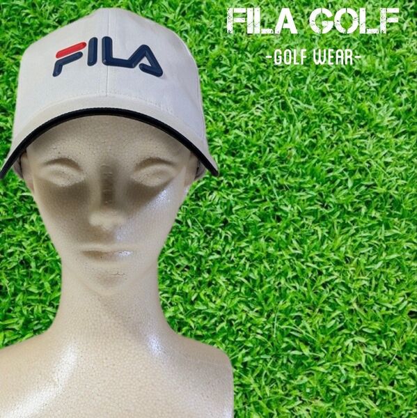 FILA GOLF フィラゴルフ ゴルフキャップ 帽子 メンズ ホワイト ゴルフ ゴルフウェア ベースボールキャップ